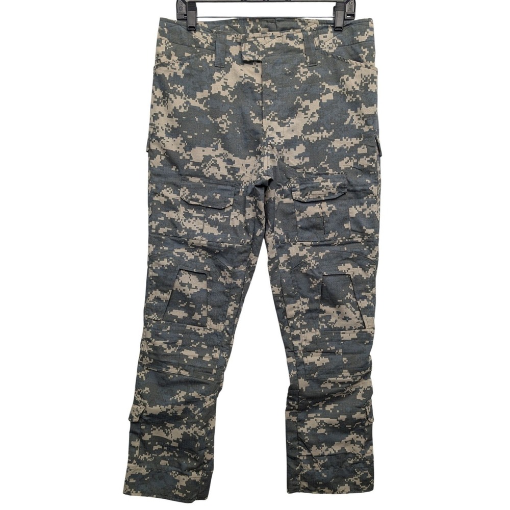 Unbranded Digital Camo Cargo Pants Men 34x30 Grey ACU Tactical Ripstop